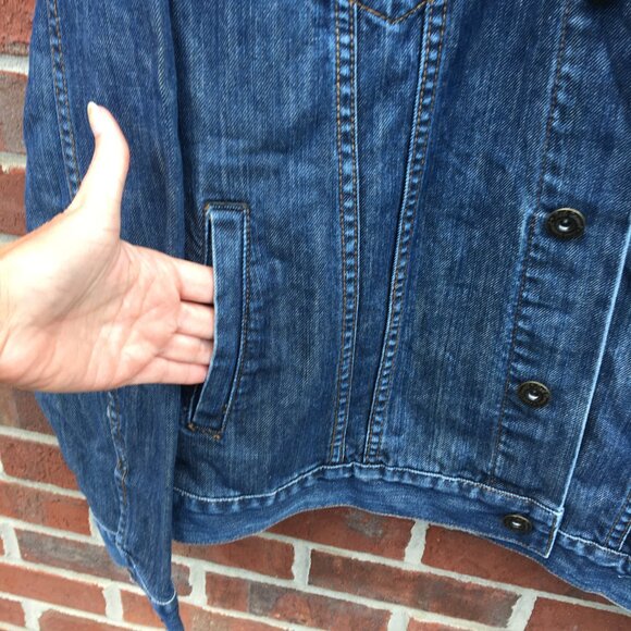 Red Camel Denim Trucker Jacket Mens XL Button Closure Dark Wash - Picture 3 of 14